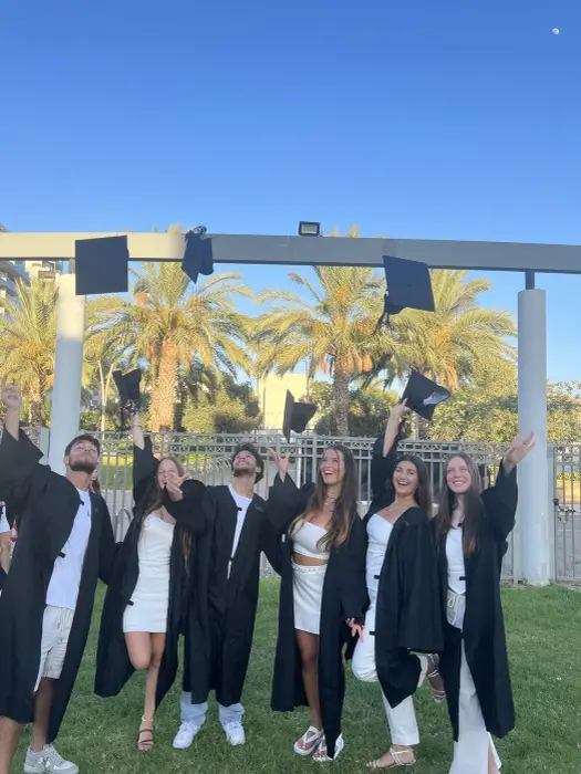 Graduation, caps in the air